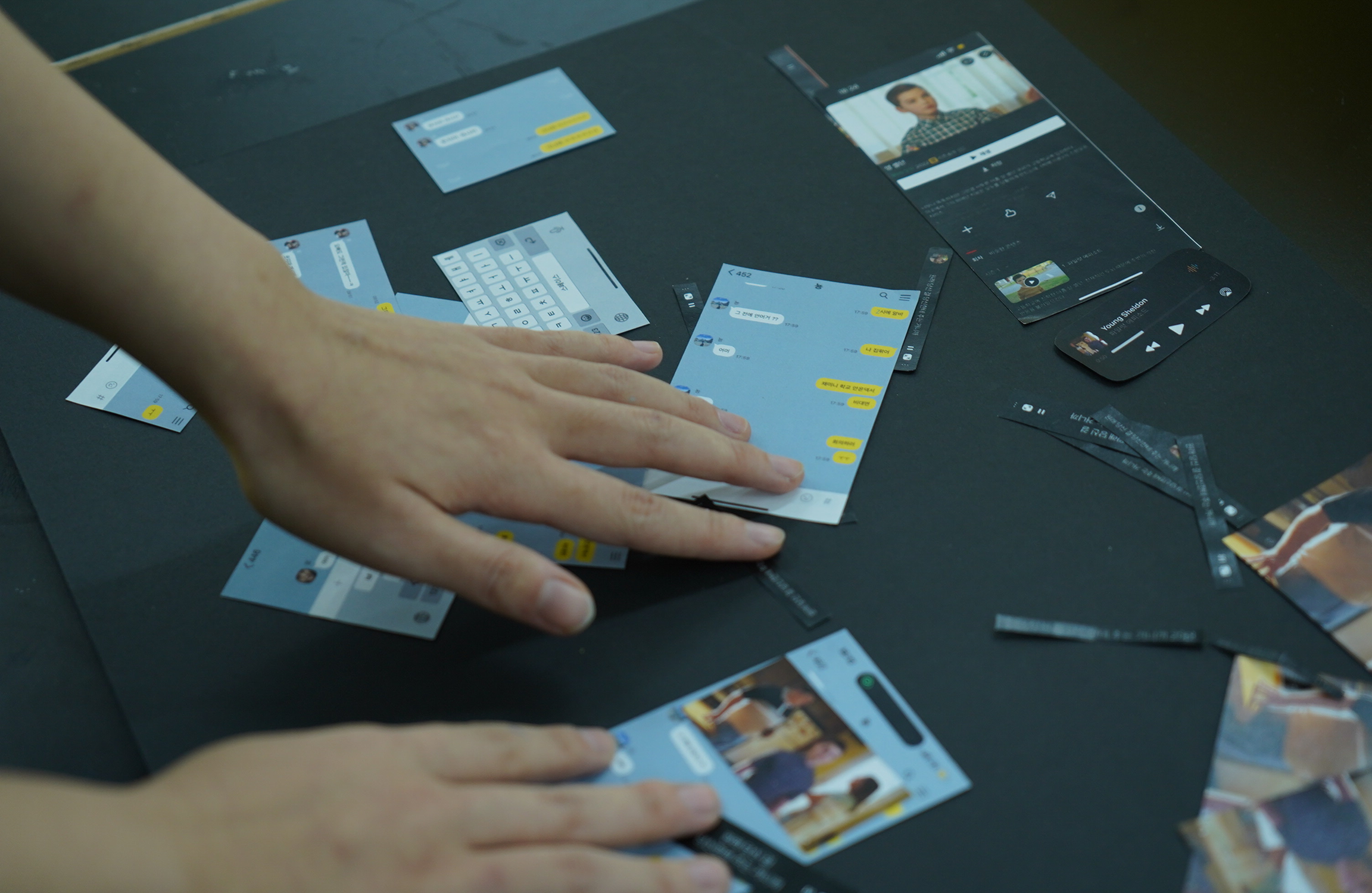 Workshop — sketches on table