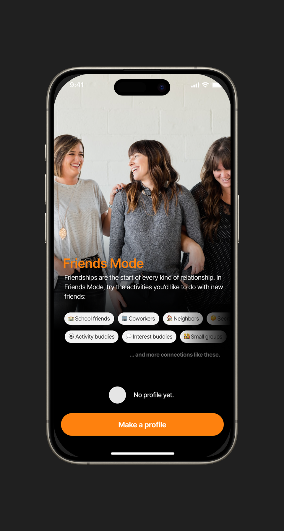 Friends Mode onboarding