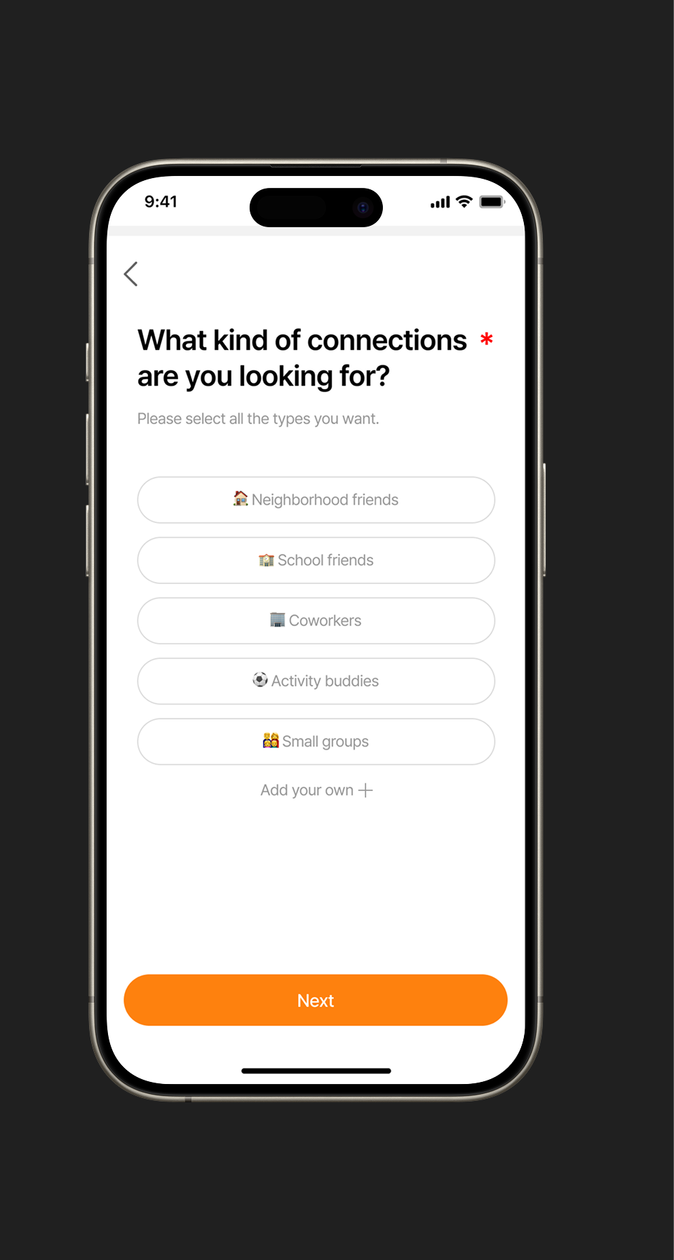What connections are you looking for step